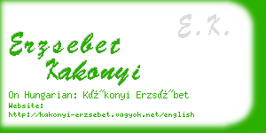 erzsebet kakonyi business card